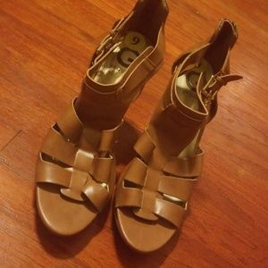 Guess open toe heels